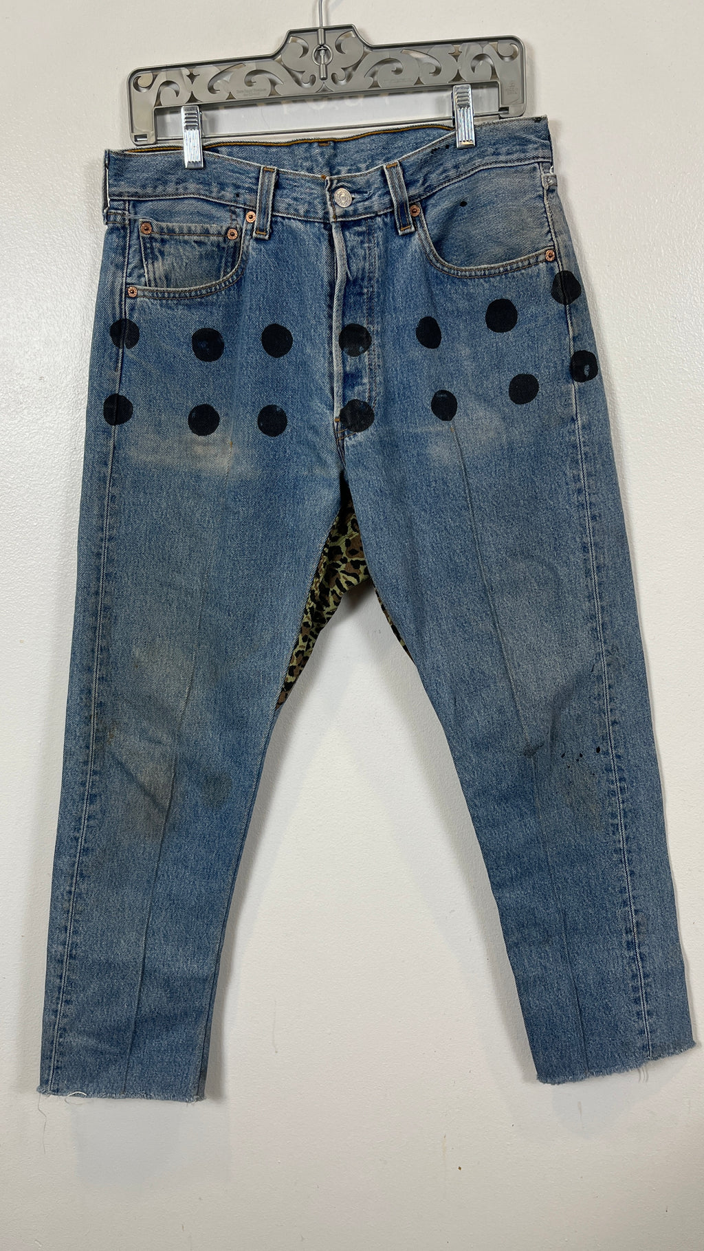 Rth Polka Dot Distressed Levis Jeans