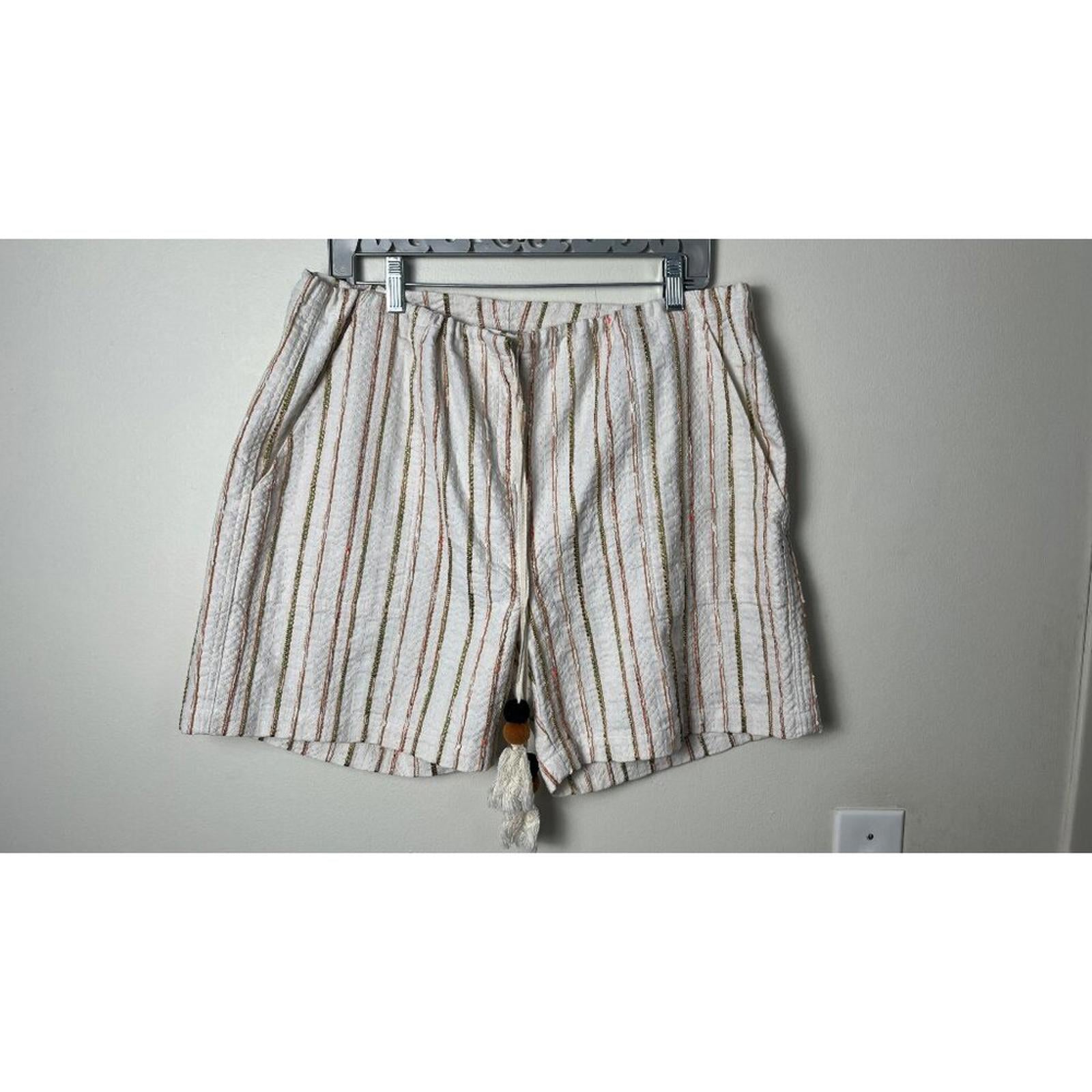 JOHNNY WAS Textured Drawstring Shorts