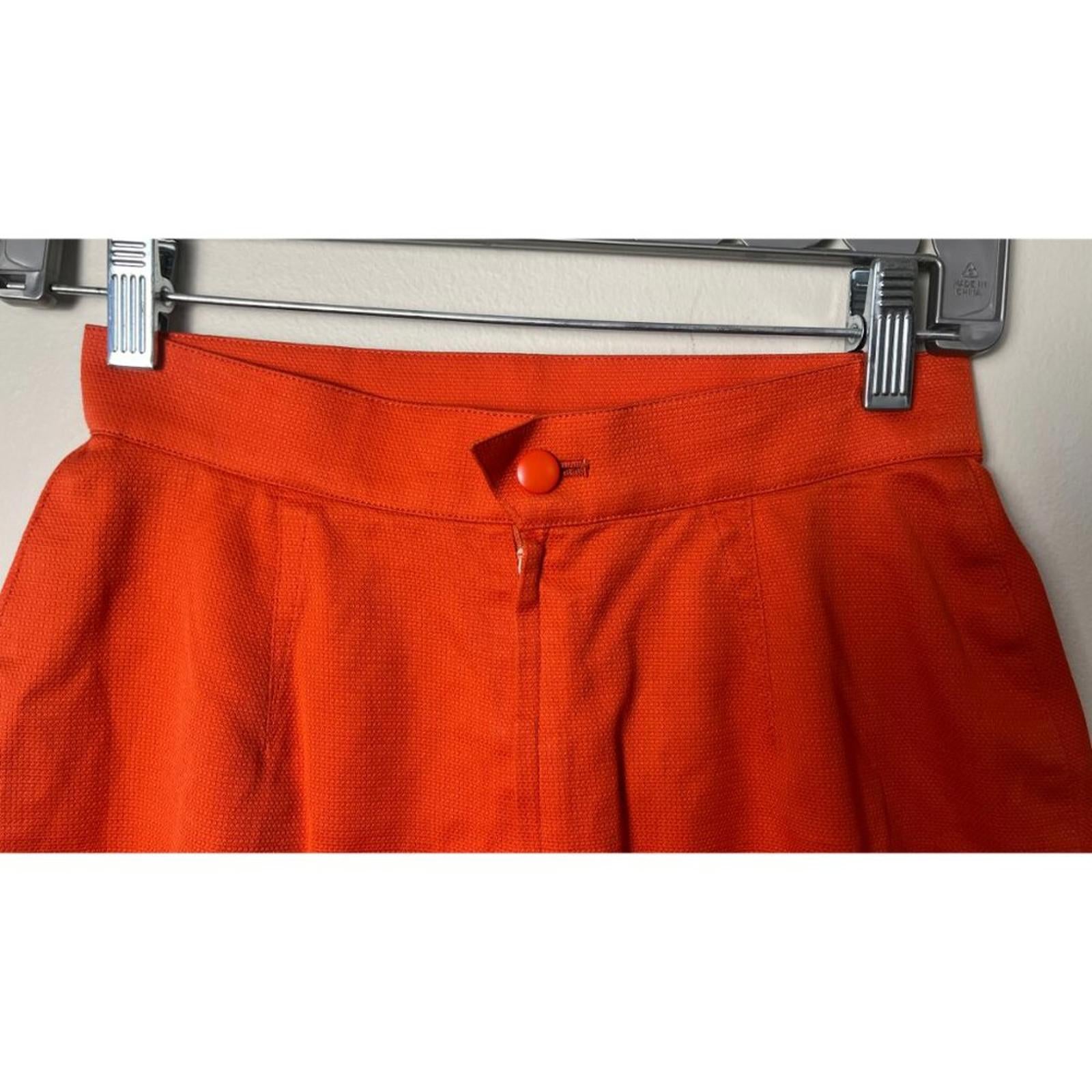 THIERRY MUGLER ORANGE BODYCON MINI SKIRT