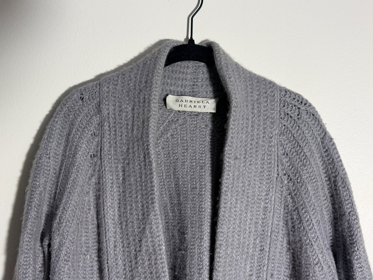 GABRIELA HEARST GUNNERSBURY CASHMERE MIDI CARDIGAN SWEATER S