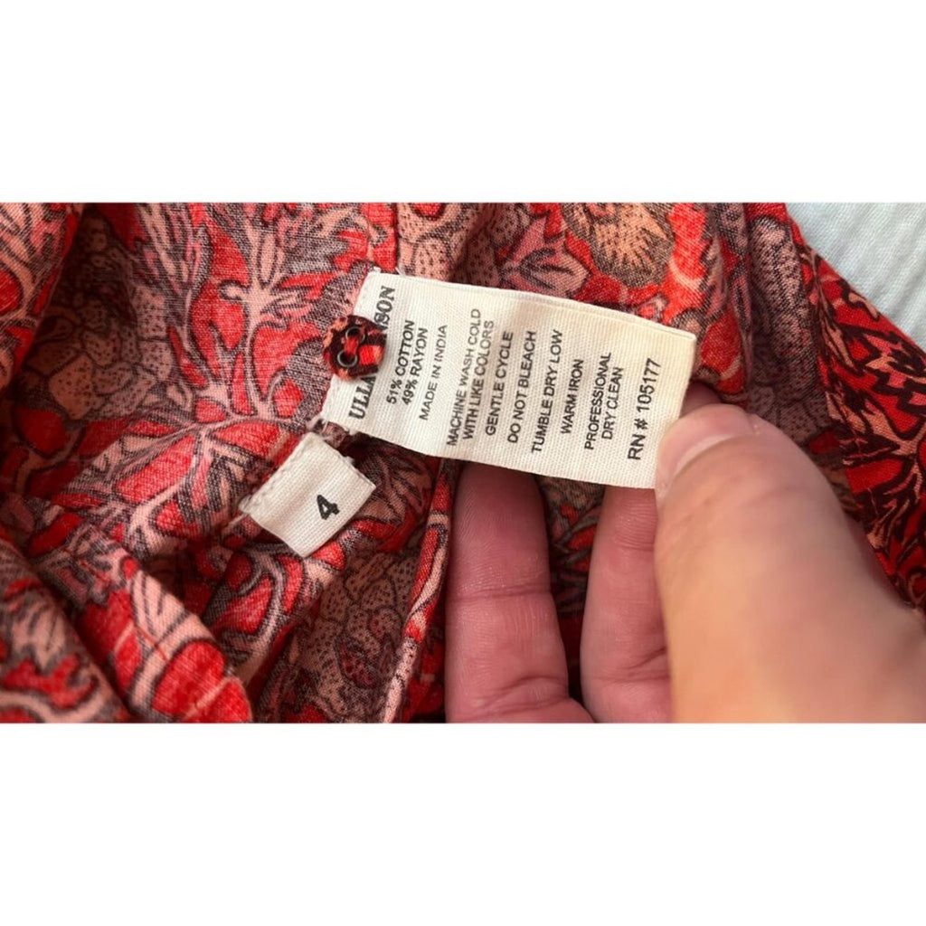 ULLA JOHNSON HANA Poppy Floral Dress