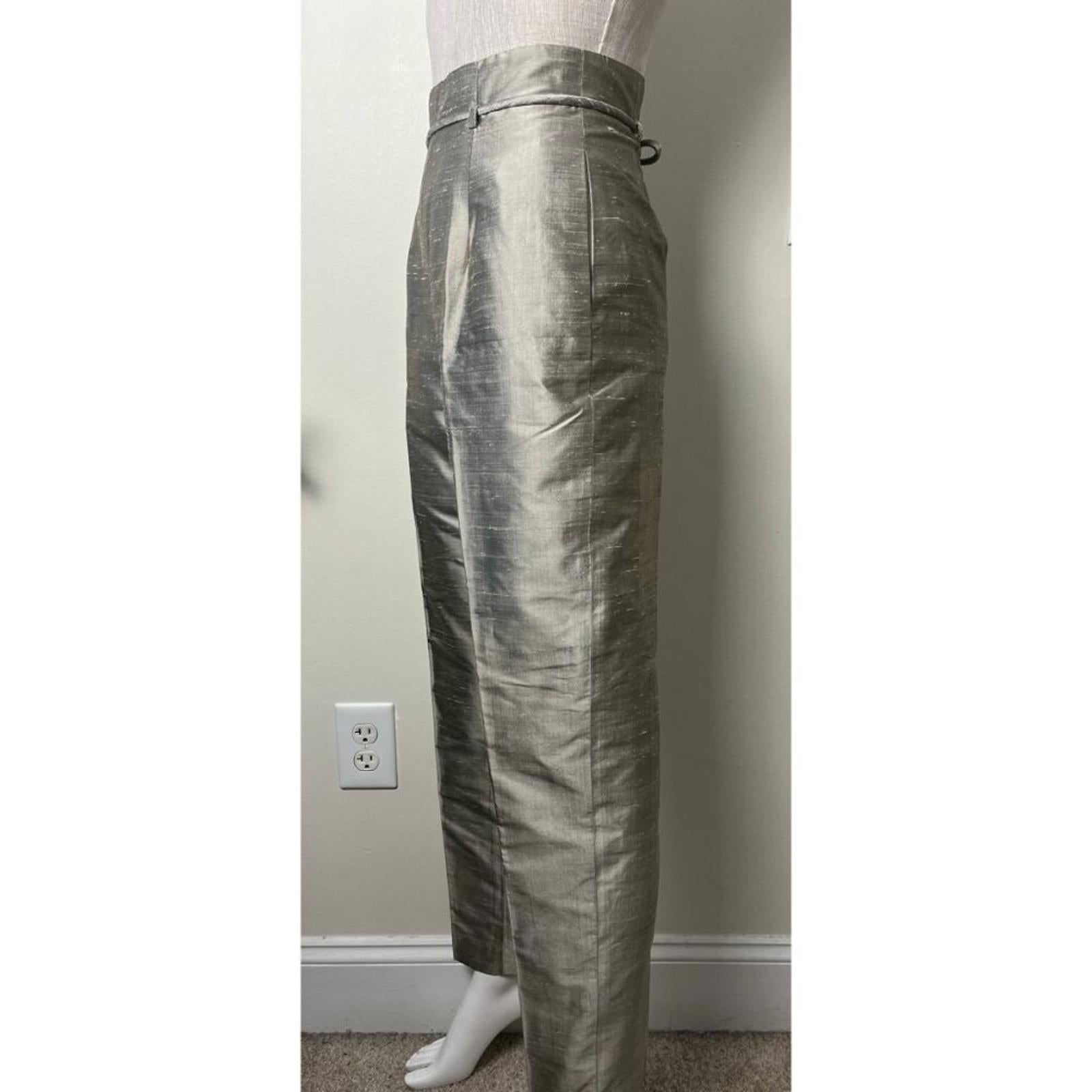 J PETERMAN COMPANY Metallic Silk Pant Set