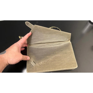 GIORGIO ARMANI OLIVE GOLD CHAIN EVENING ENVELOPE BAG