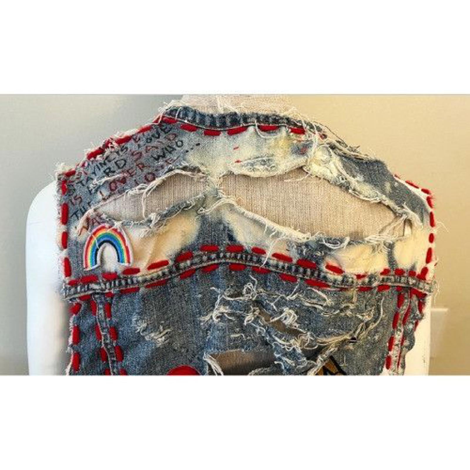 DREAM & DESTROY '“DESTRUCT” Destroyed Denim Vest