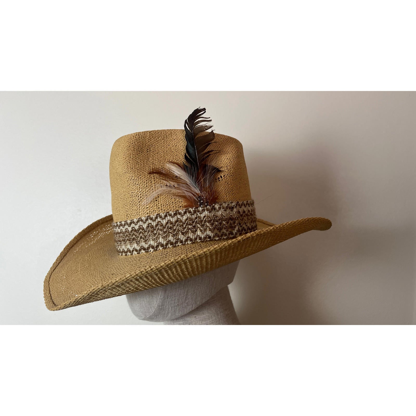 Vintage 1979  Resistol Stagecoach Straw Cowboy Hat 7 1/4