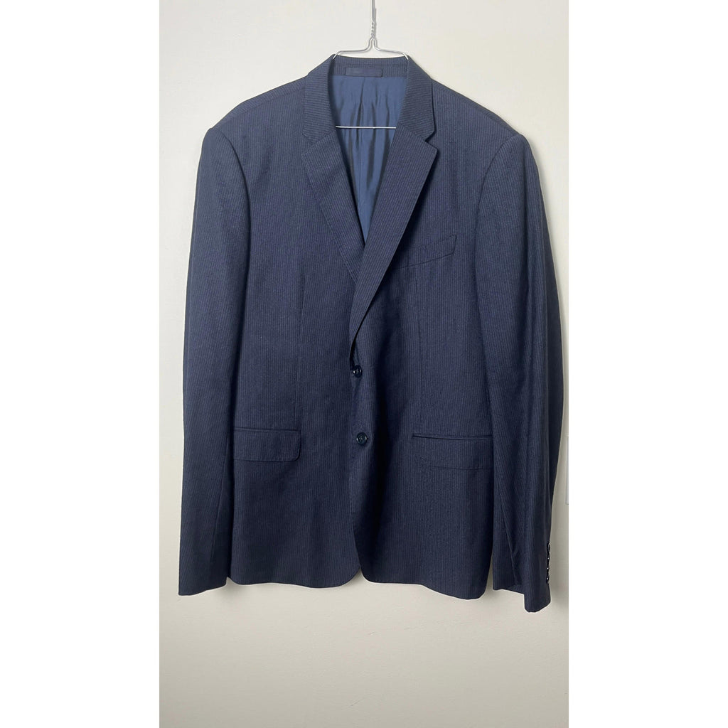 Armani  Collezioni Navy Blue Micro striped  2 Piece Suit Jacket Pants Set