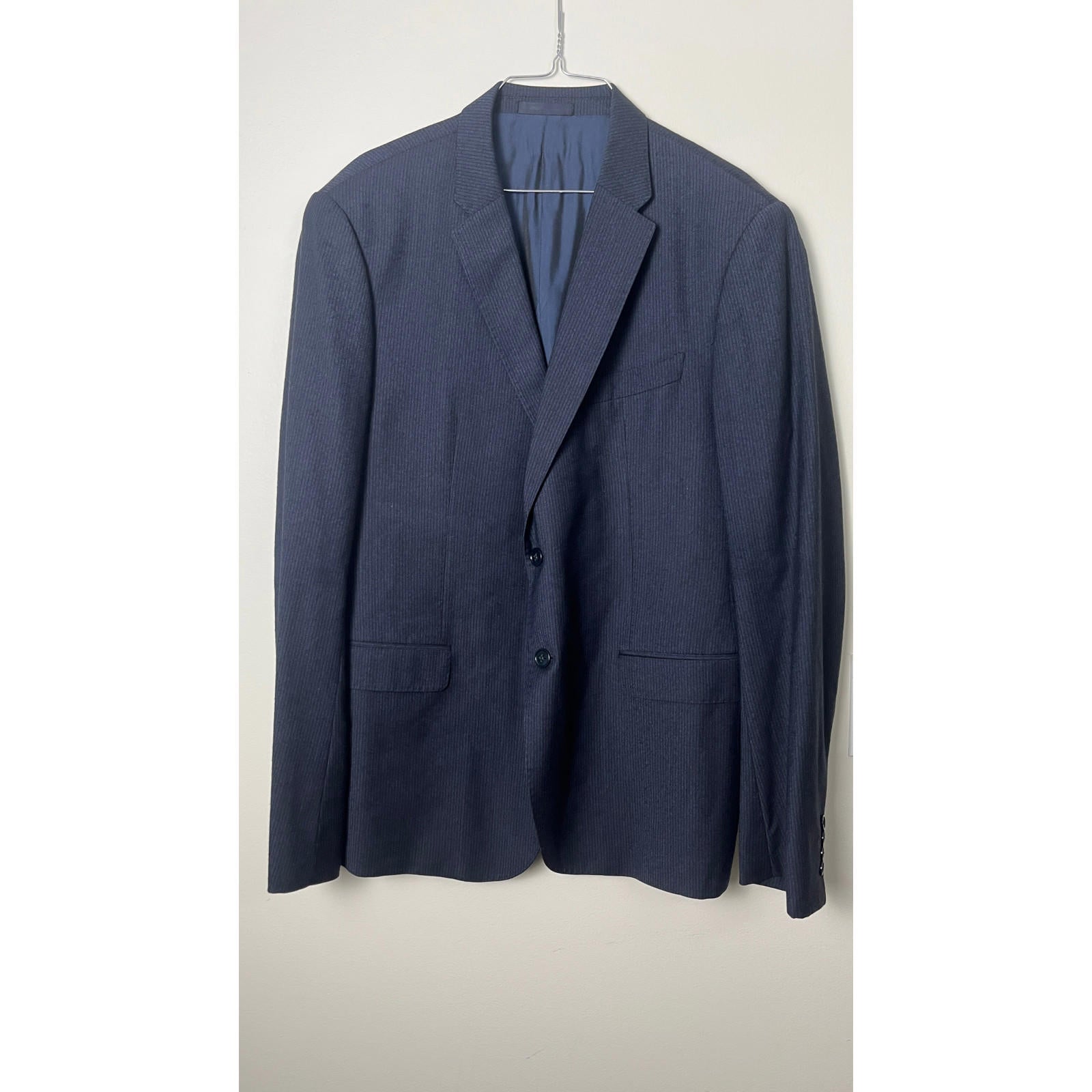 Armani  Collezioni Navy Blue Micro striped  2 Piece Suit Jacket Pants Set