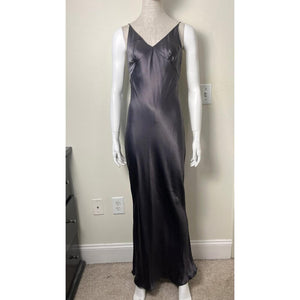 MARIA GRACHVOGAL LIQUID METAL METALLIC SLIP DRESS S