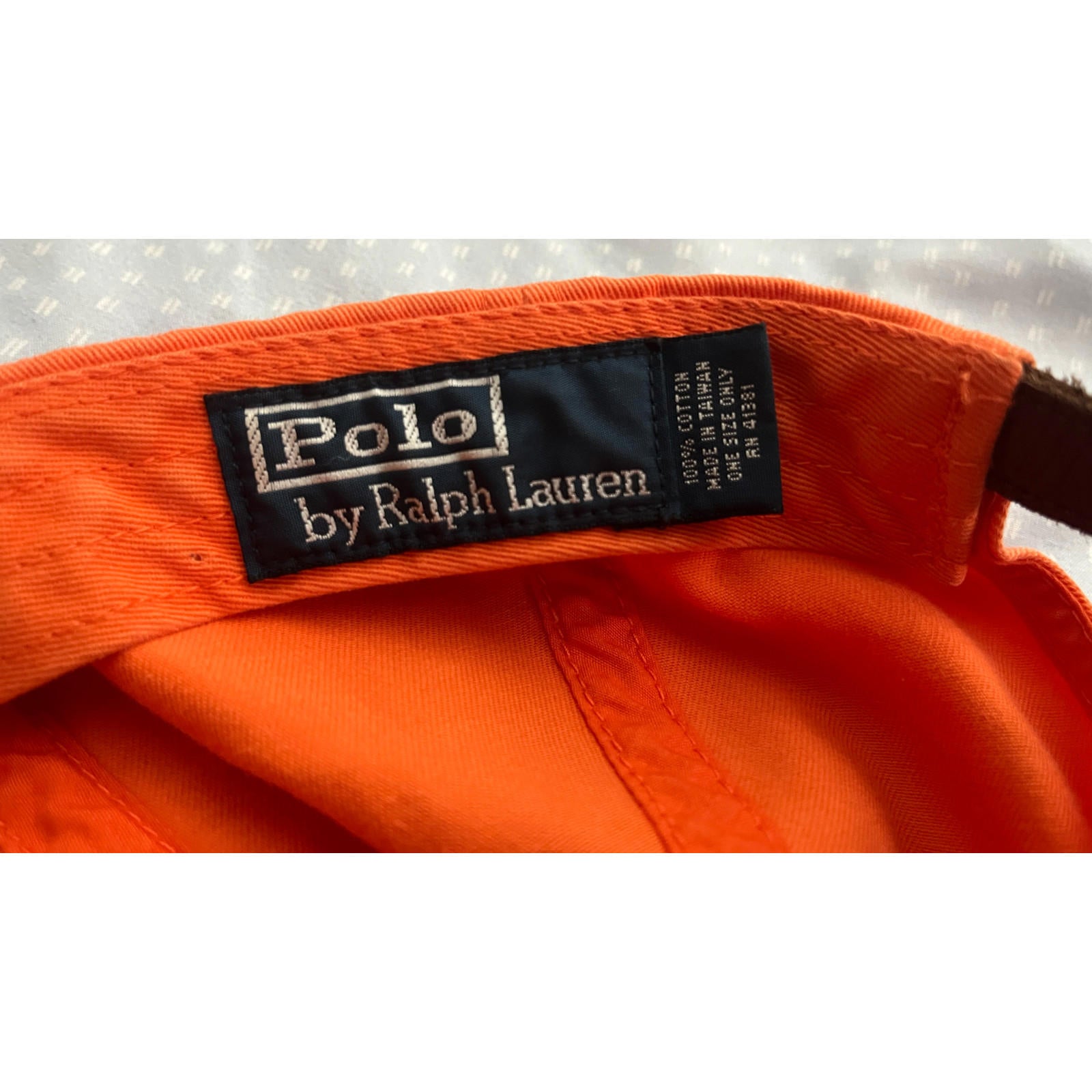 VINTAGE Polo Ralph Lauren orange Hat 90s Equestrian ApparelVINTAGE