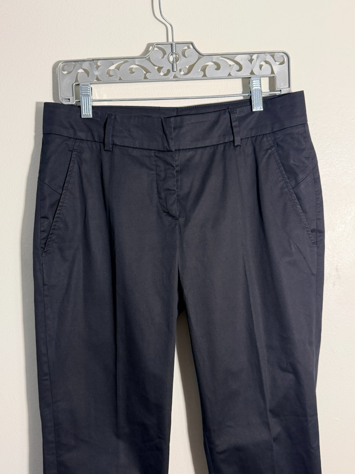 GUNEX BY BRUNELLO CUCINELLI BLACK STRETCH DRESS CREASE PANTS 6