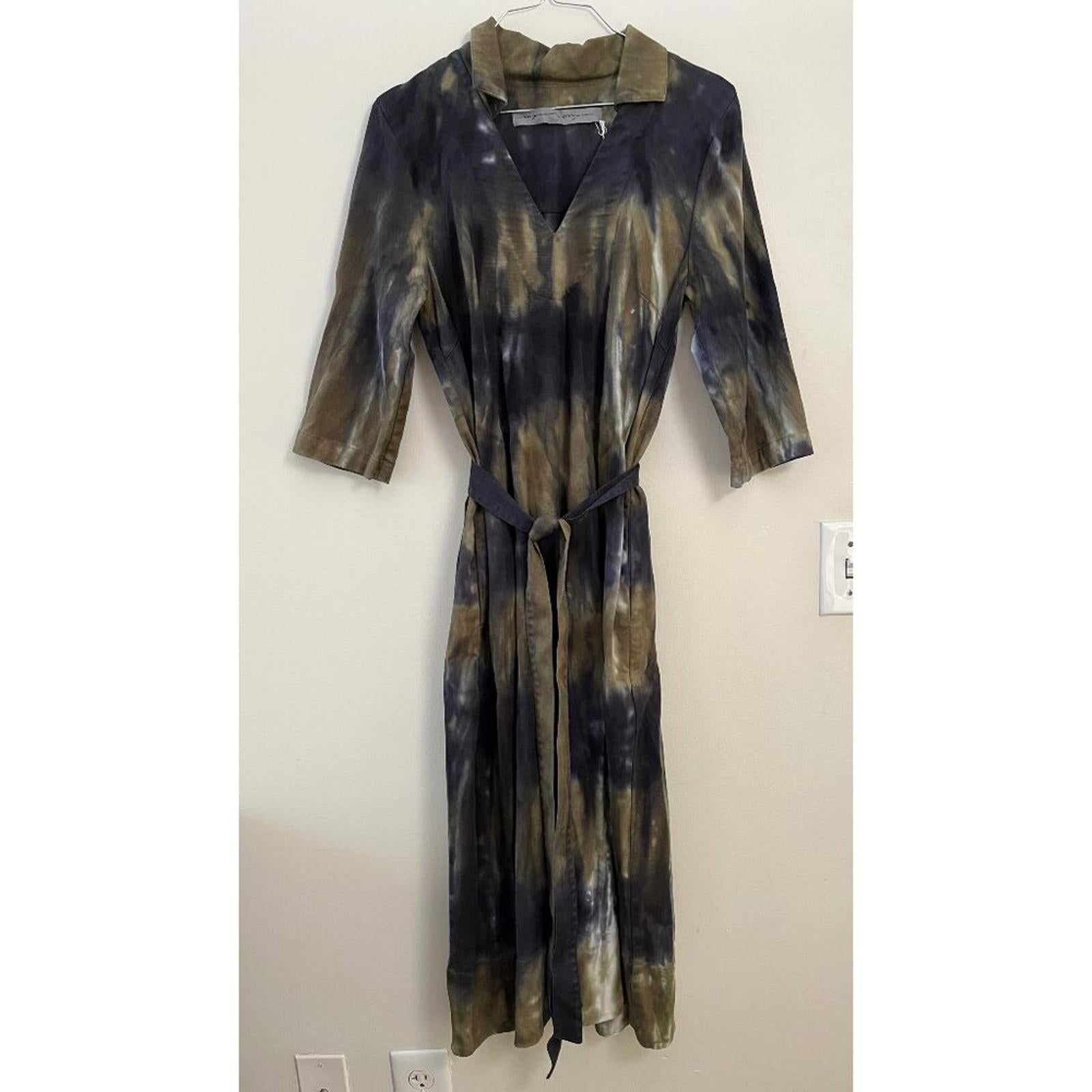 RAQUEL ALLEGRA TIE DYE ALEK BELTED DRESS S