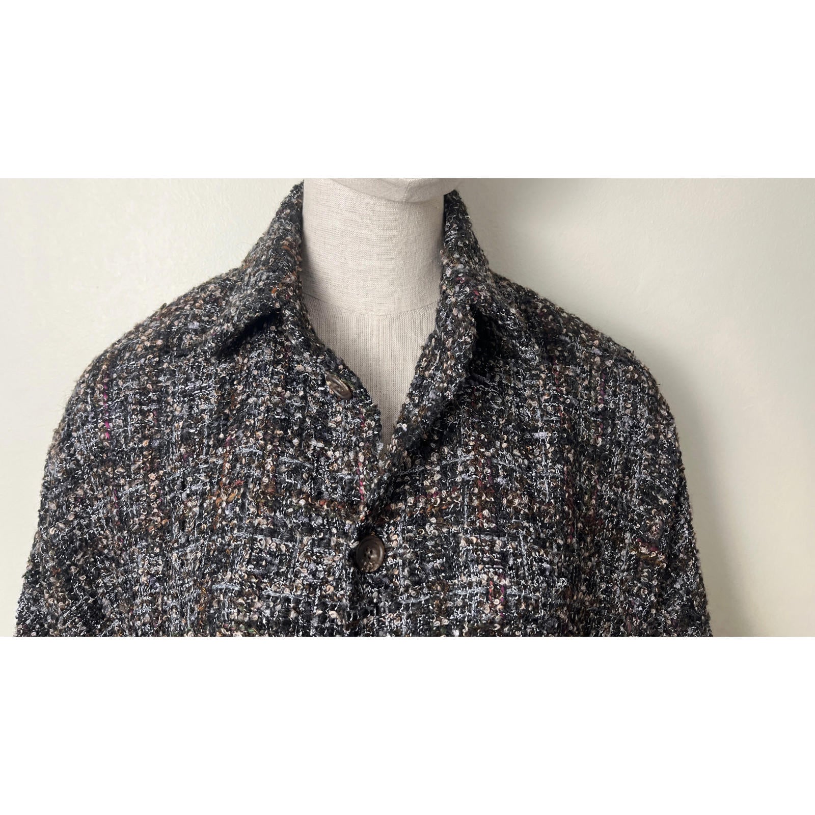 Eskandar O/S LUX Oversized Rich Tweed Boucle Coat Jacket 0