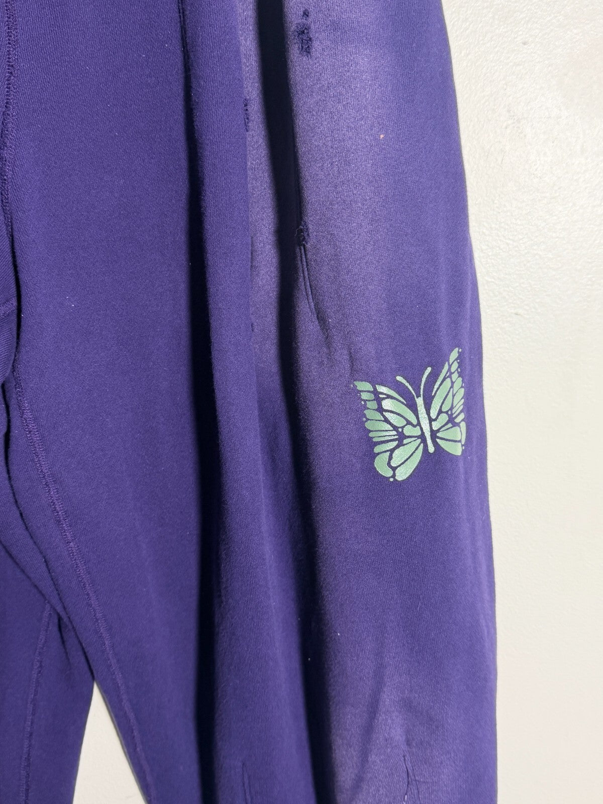 Needles Deconstructed H.D. Sweatpants Cotton French Terry Purple L NEPENTHES