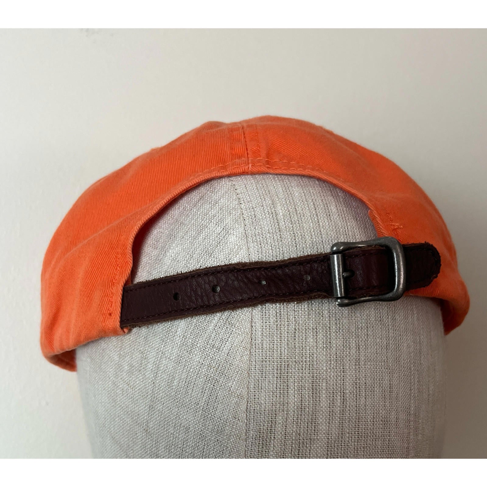 VINTAGE Polo Ralph Lauren orange Hat 90s Equestrian Apparel