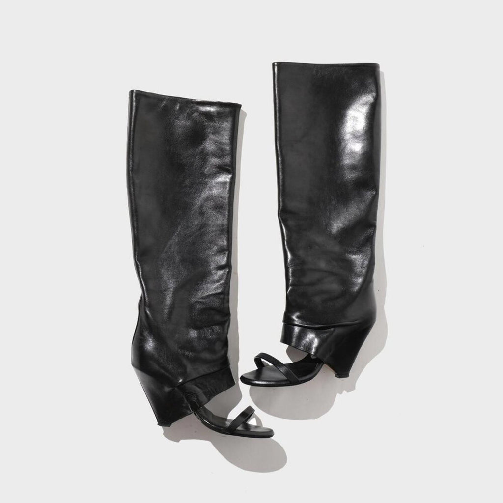 RARE MARGIELA Line 22 open toe Knee High Boots