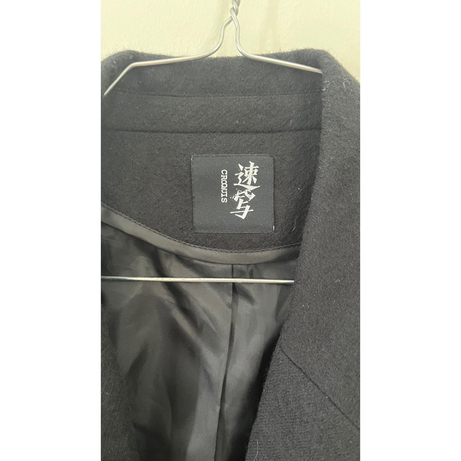 CROQUIS Black Boiled Wool Blazer