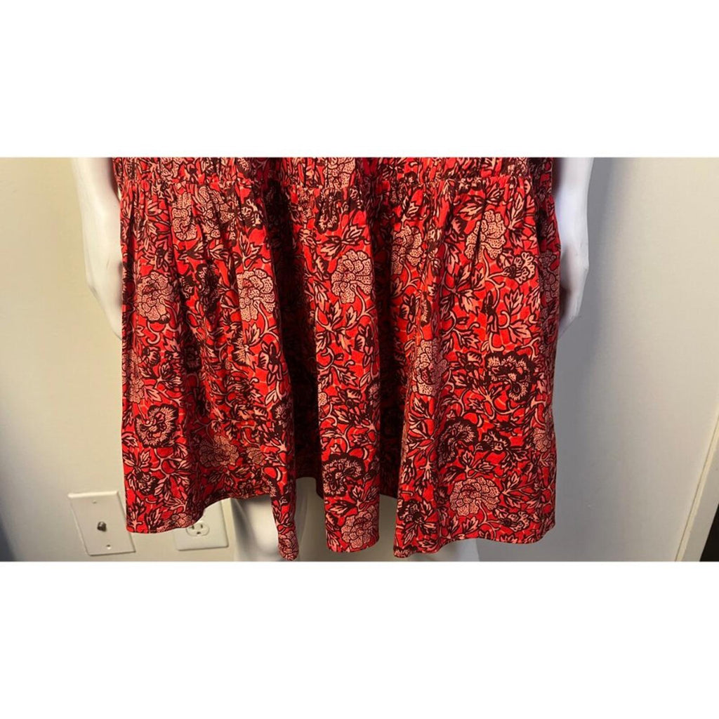 ULLA JOHNSON HANA Poppy Floral Dress