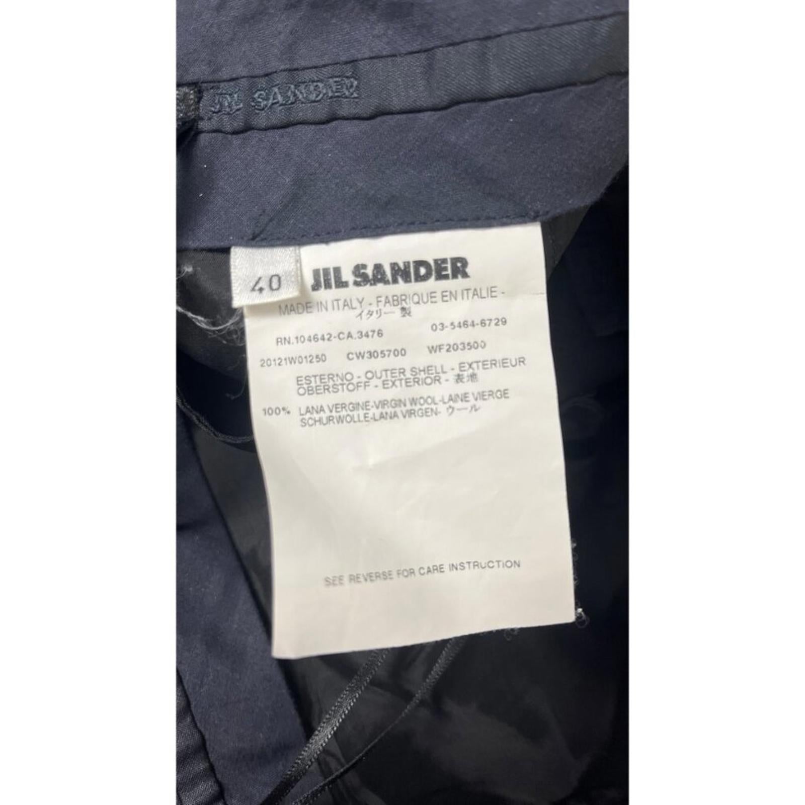 JIL SANDER BLACK TAILORED TAPERED DRESS PANTS  6