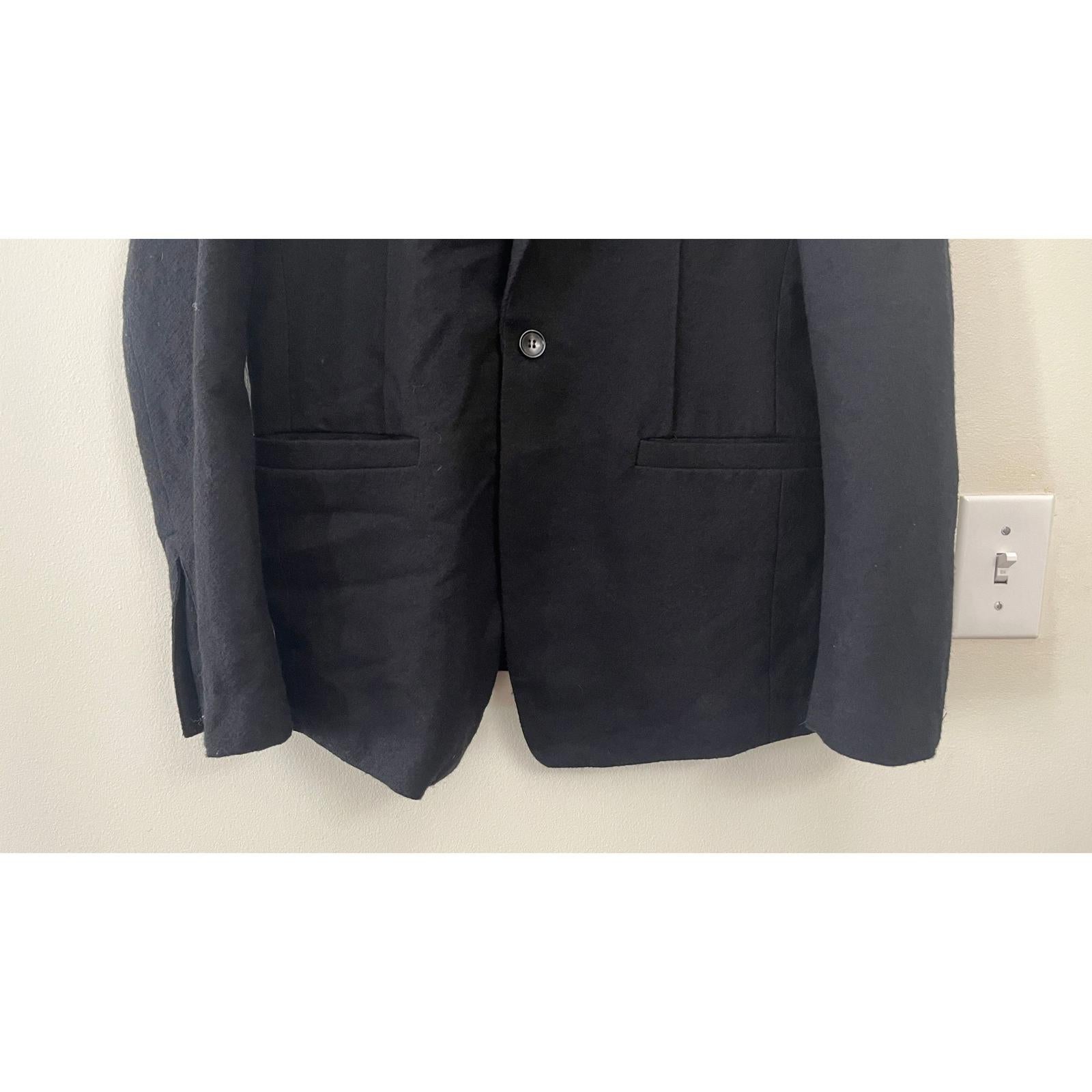 CROQUIS Black Boiled Wool Blazer