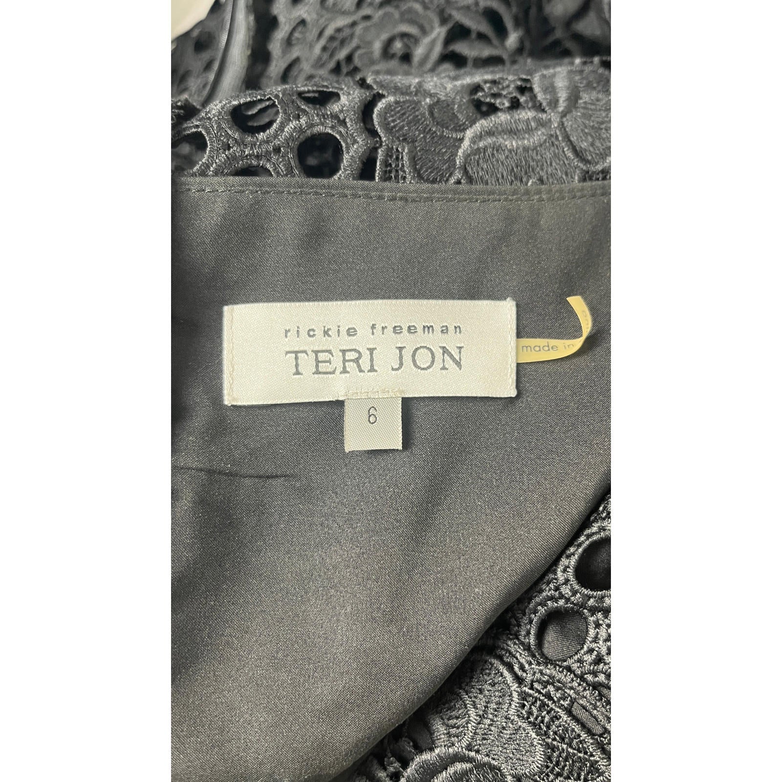 TERI JON Guipure Lace Dress