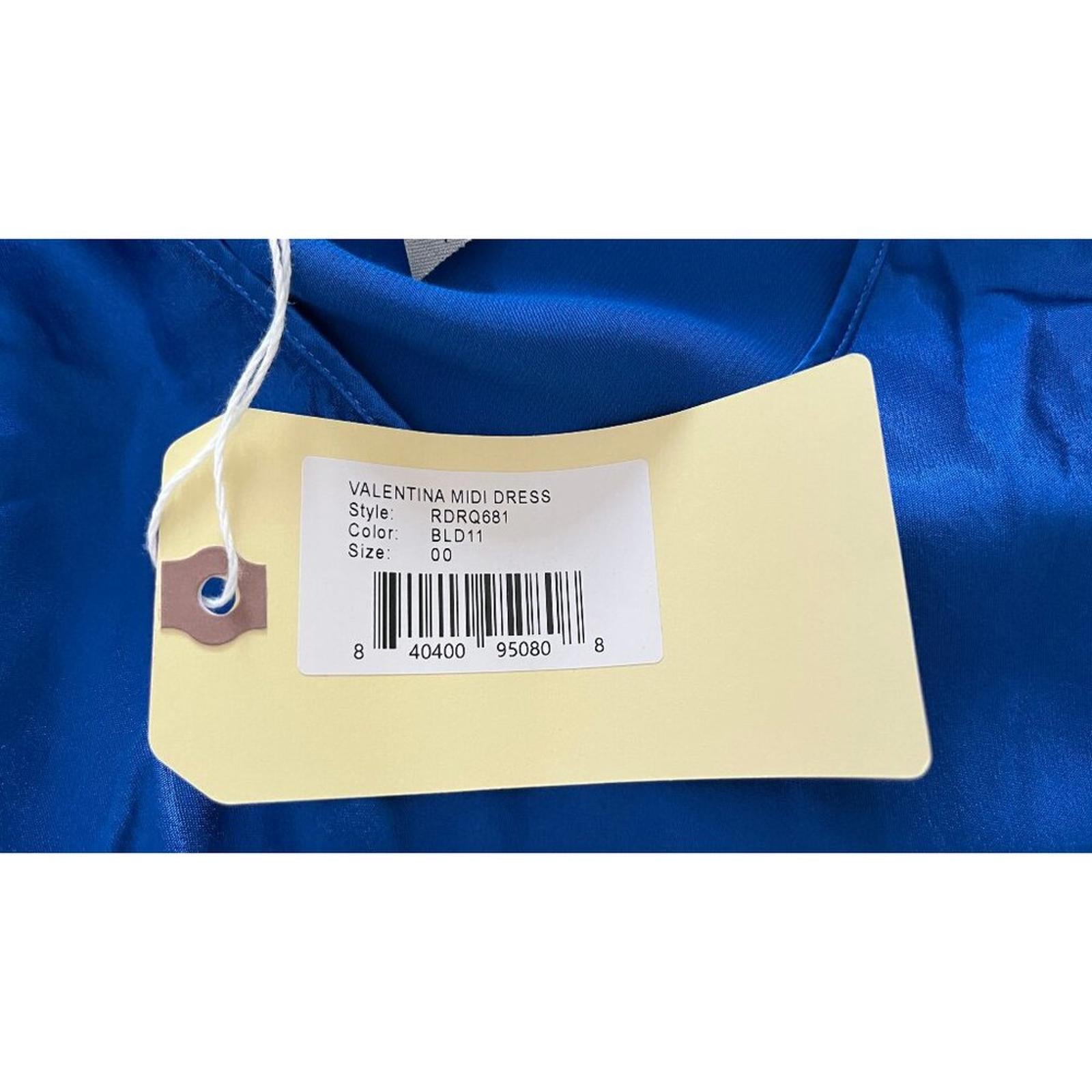 RAQUEL ALLEGRA VALENTINA LAPIS BLUE SLIP EVENING GOWN DRESS S