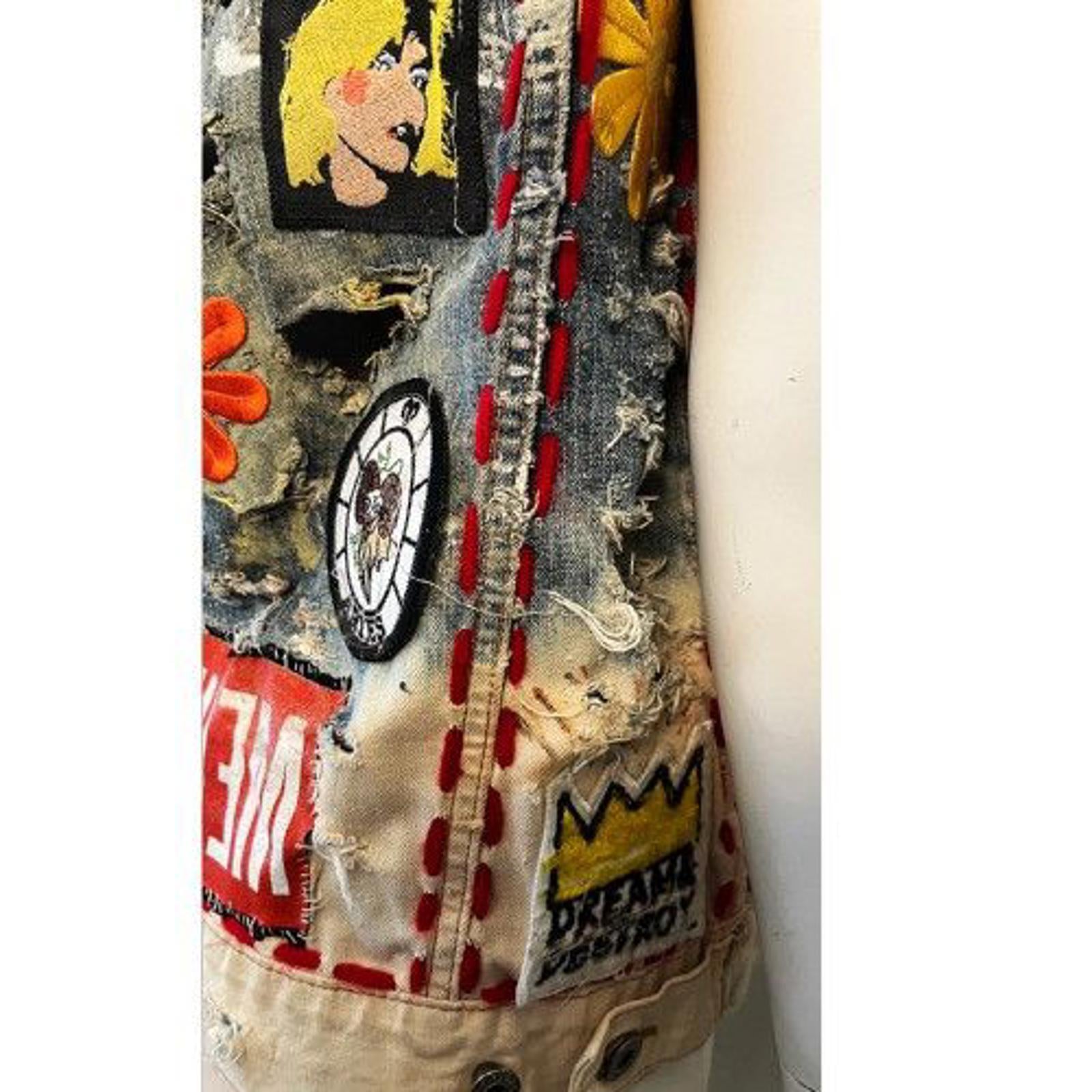 DREAM & DESTROY '“DESTRUCT” Destroyed Denim Vest