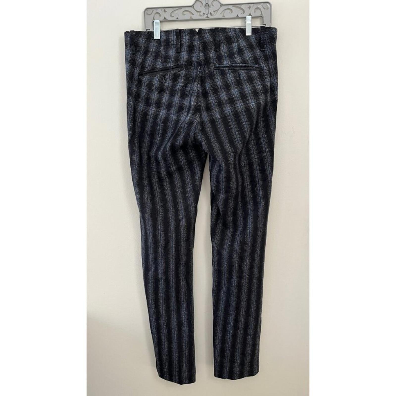 MYTHS PLAID DEGRADE WOOL DRESS PANTS 31