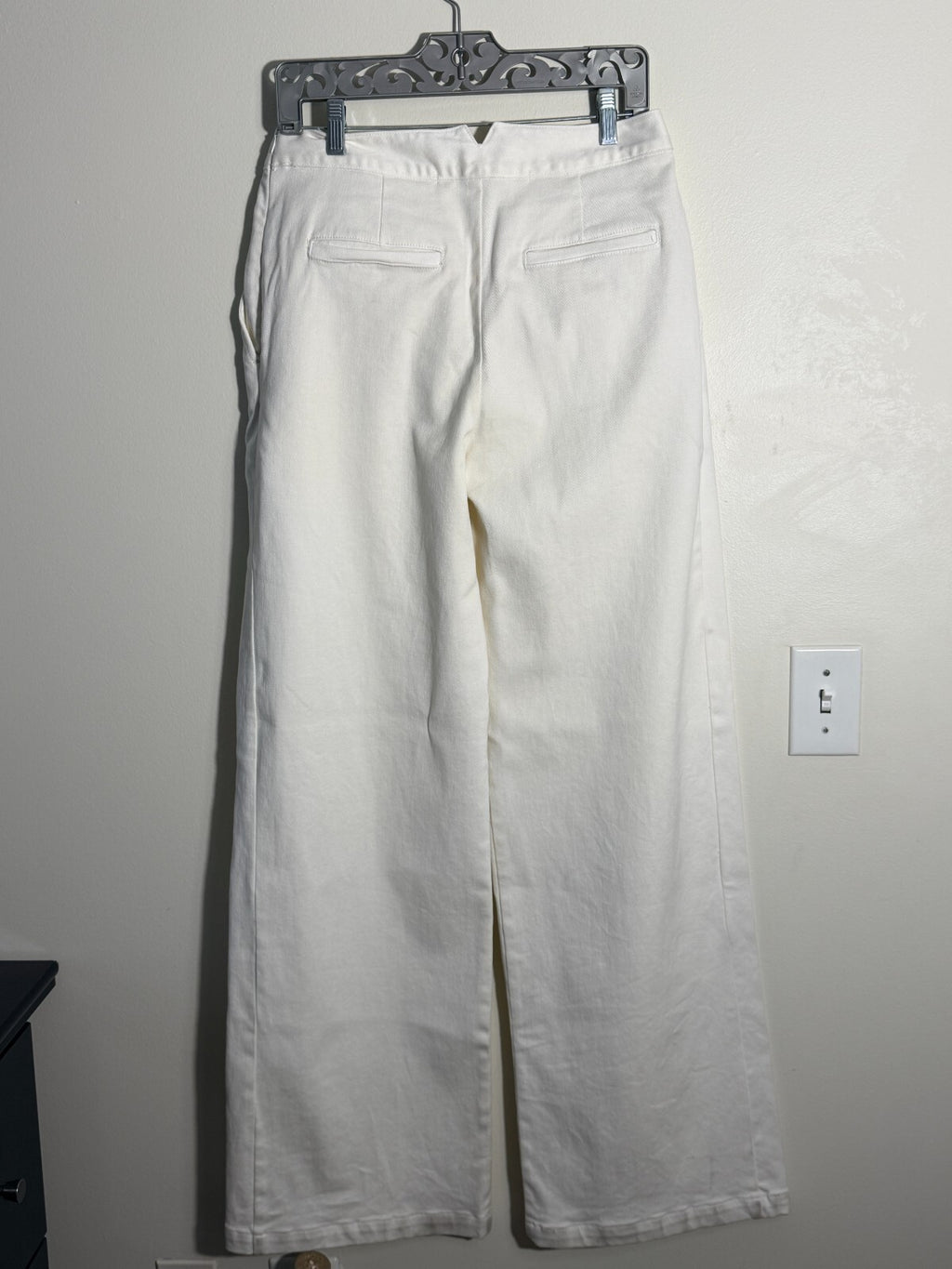 ENZA COSTA WIDE LEG SAILOR PLEATS COTTON TWILL DENIM PANTS 6
