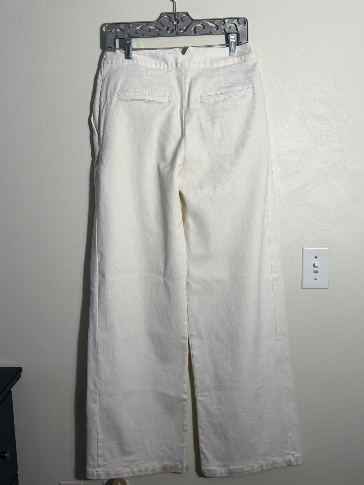 ENZA COSTA WIDE LEG SAILOR PLEATS COTTON TWILL DENIM PANTS 6