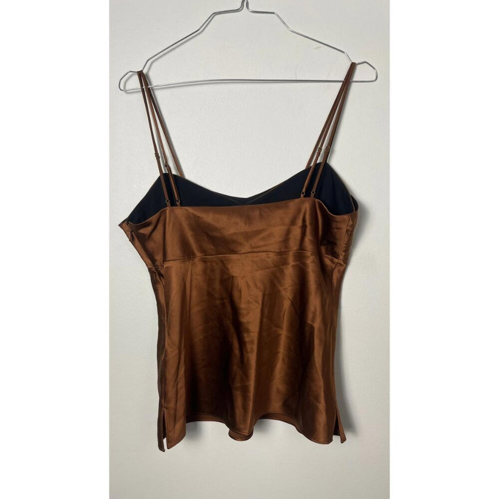 VERONICA BEARD DOUBLE STRAP CROPPED TANK CAMISOLE BLOUSE S