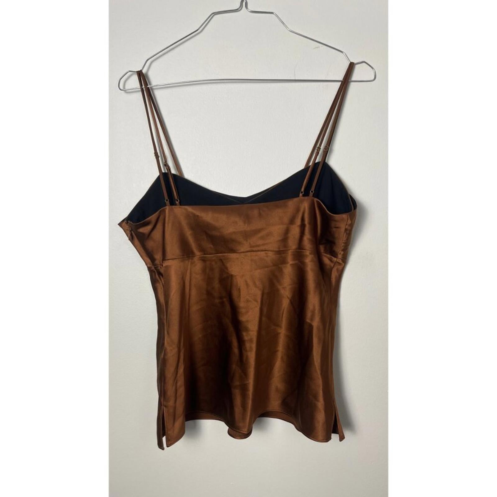 VERONICA BEARD DOUBLE STRAP CROPPED TANK CAMISOLE BLOUSE S