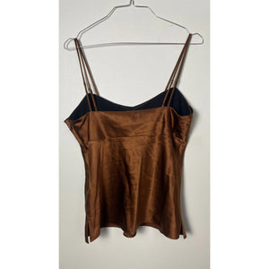 VERONICA BEARD DOUBLE STRAP CROPPED TANK CAMISOLE BLOUSE S