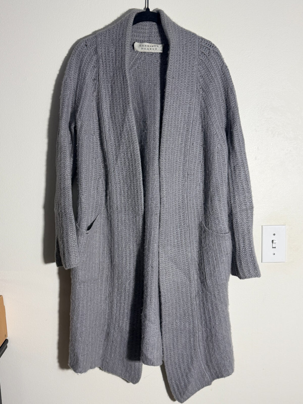 GABRIELA HEARST GUNNERSBURY CASHMERE MIDI CARDIGAN SWEATER S
