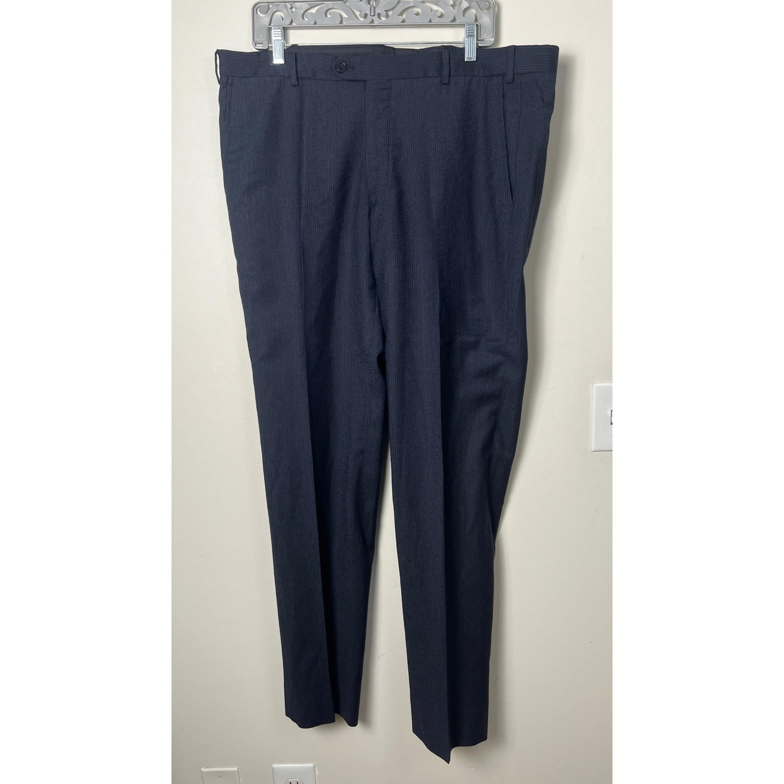Armani  Collezioni Navy Blue Micro striped  2 Piece Suit Jacket Pants Set