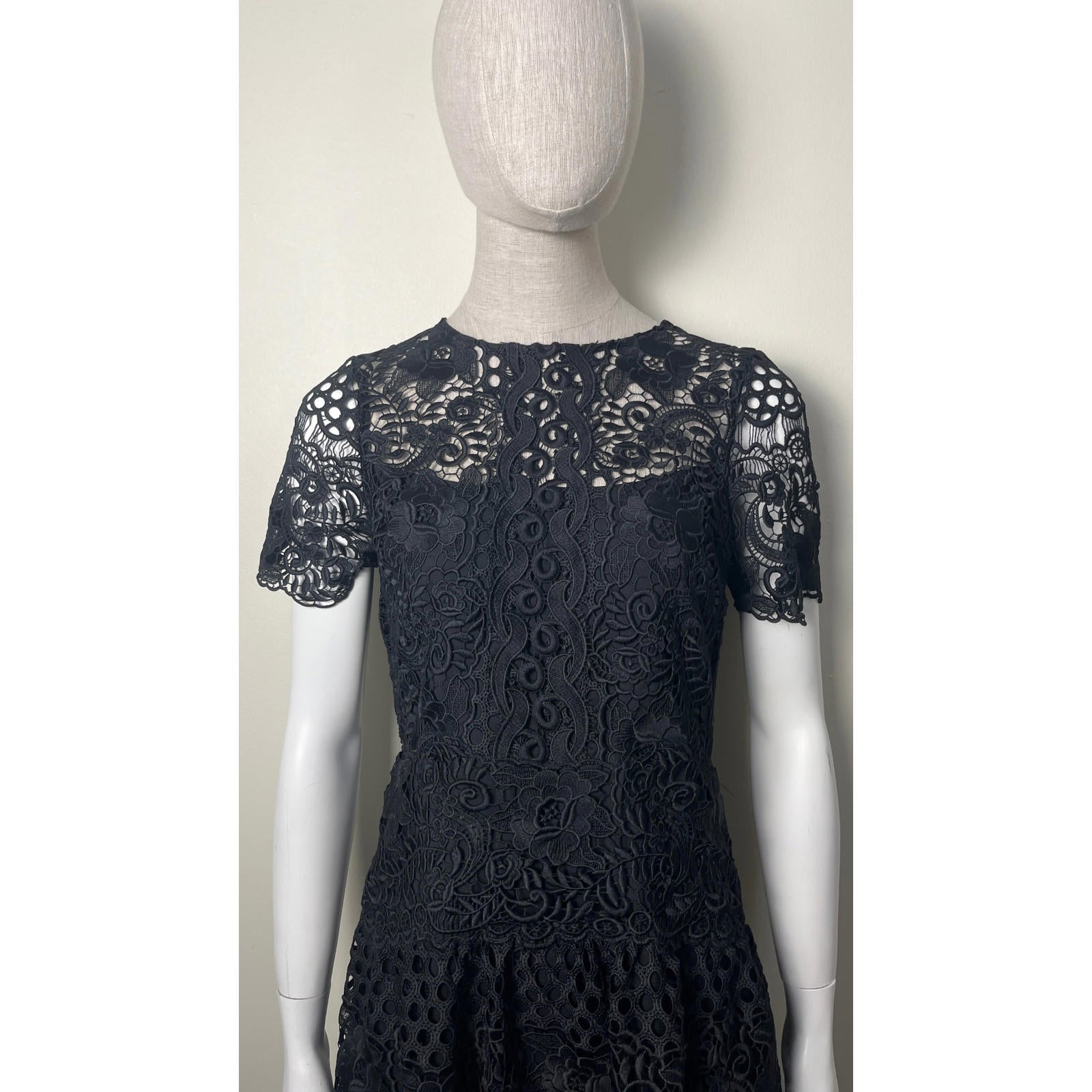 TERI JON Guipure Lace Dress