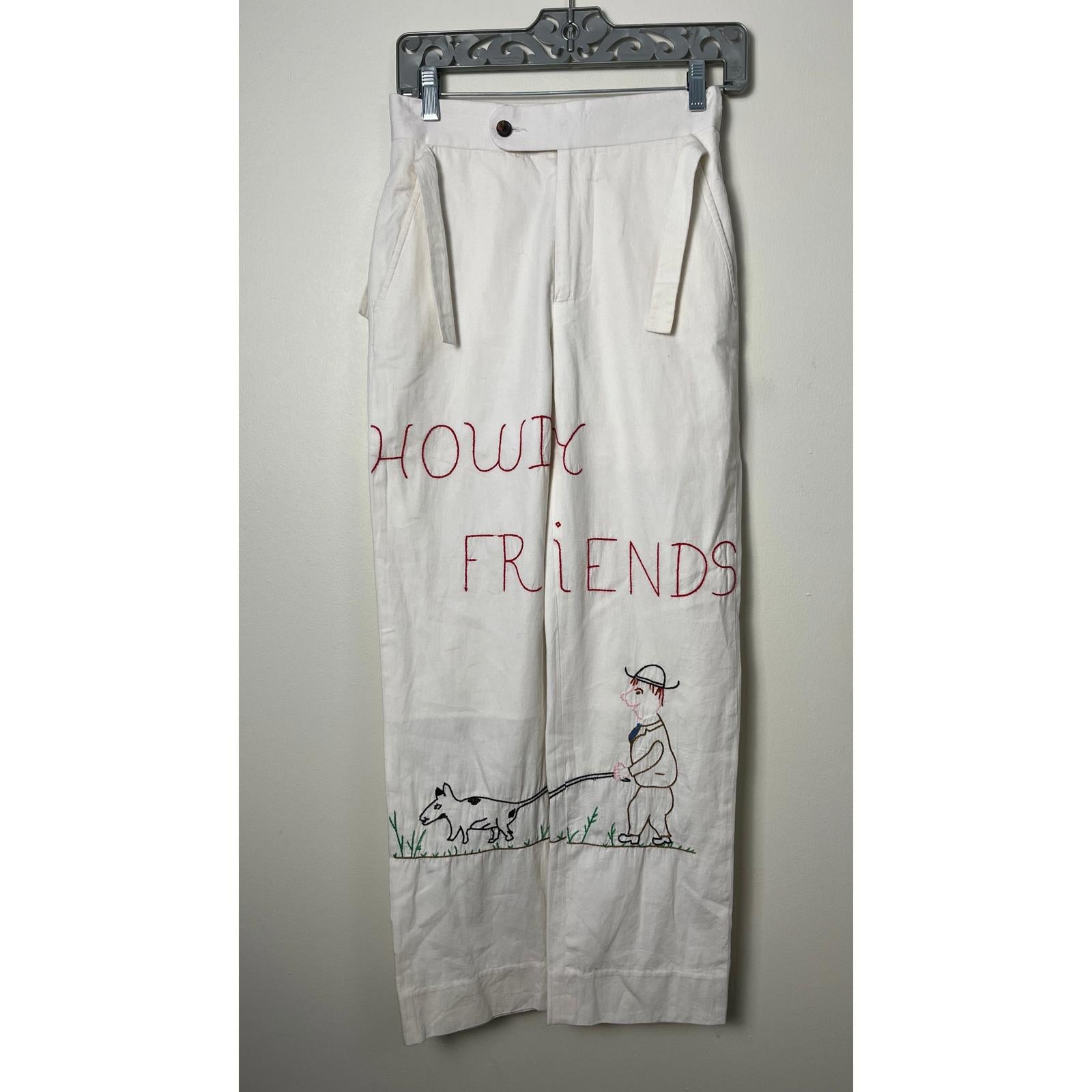 BODE Howdy Friends Chainstitch pants