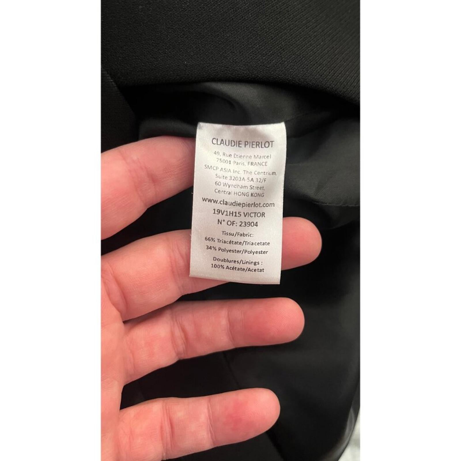 CLAUDIE PEIRLOT STRUCTURED BLACK JACKET 36 4/6