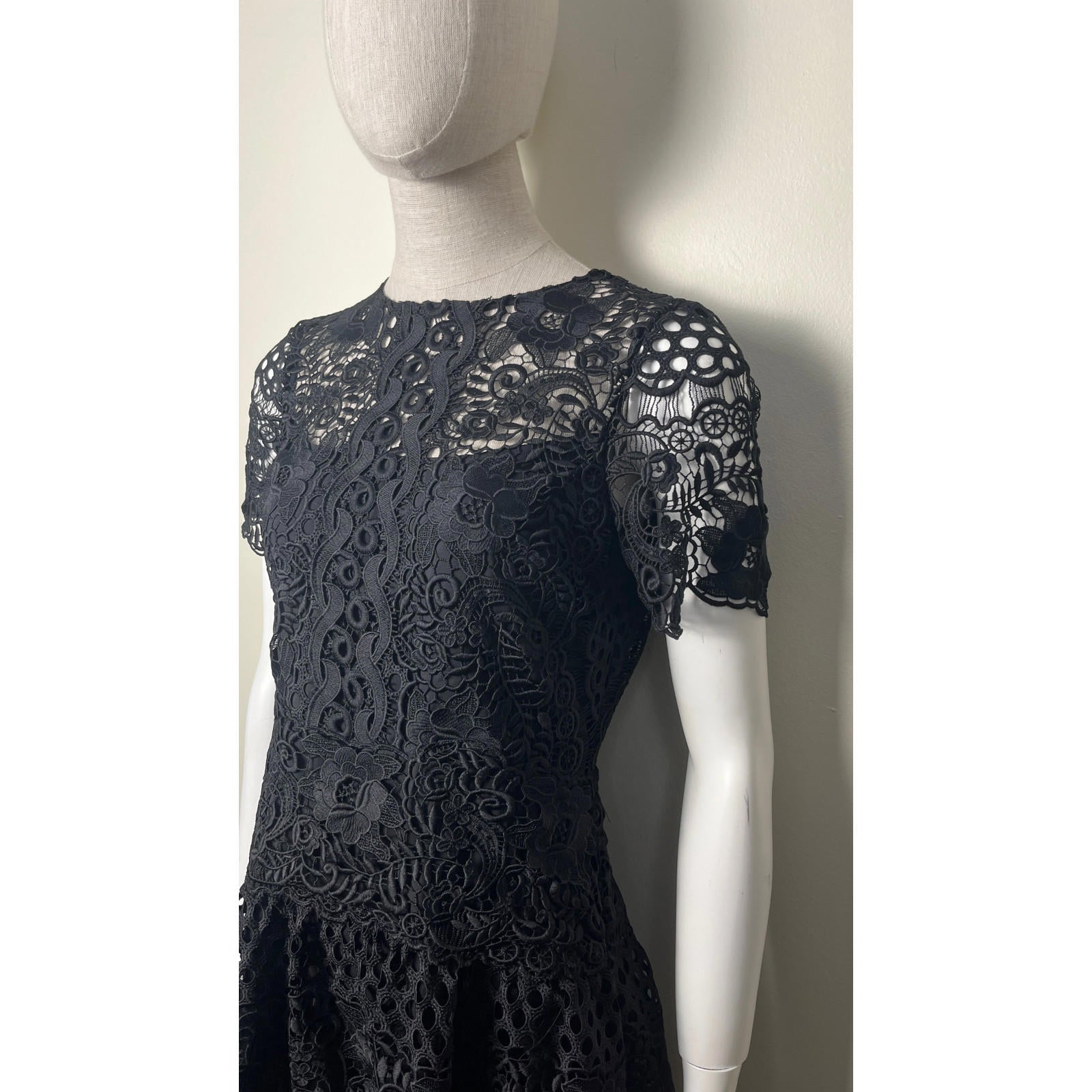 TERI JON Guipure Lace Dress
