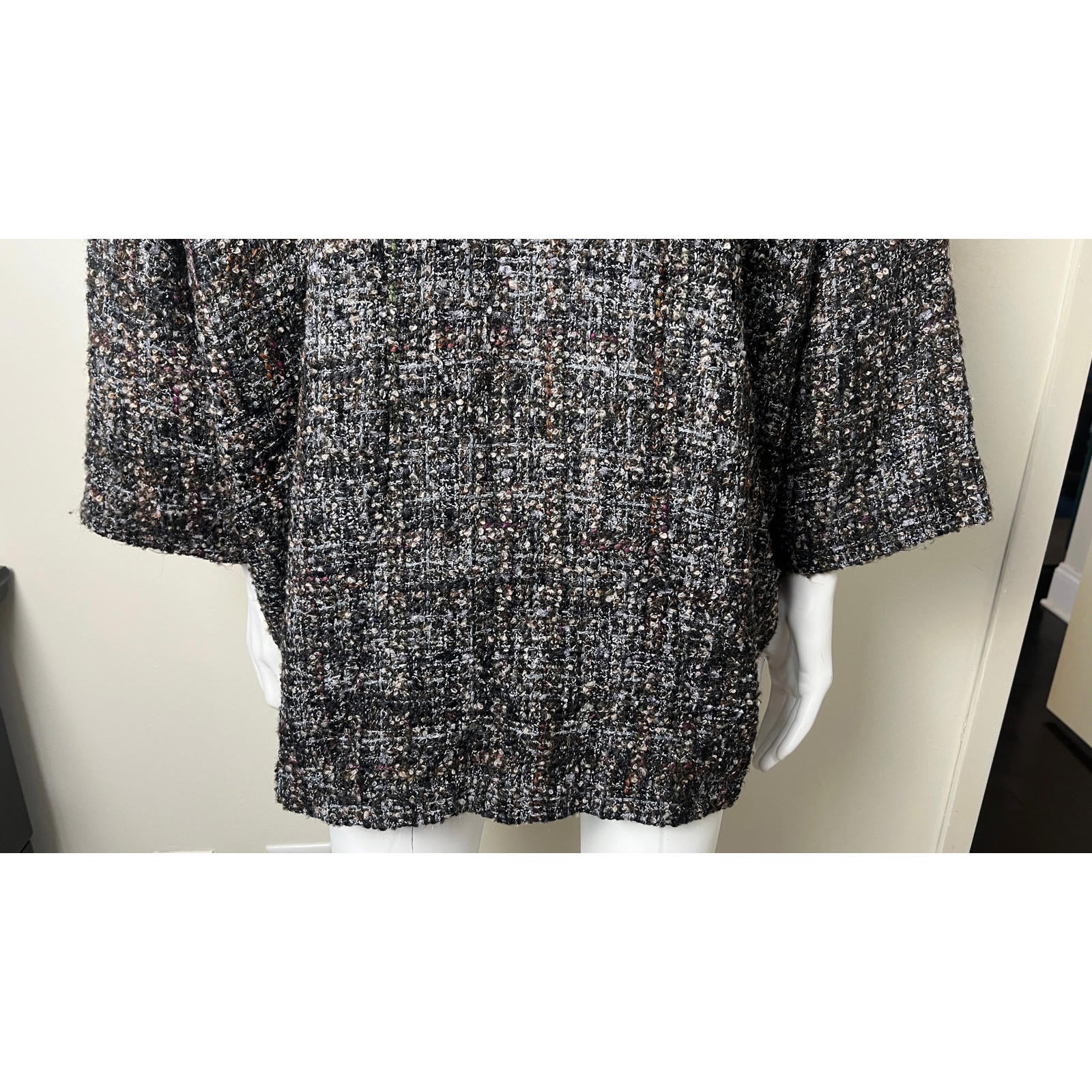 Eskandar O/S LUX Oversized Rich Tweed Boucle Coat Jacket 0