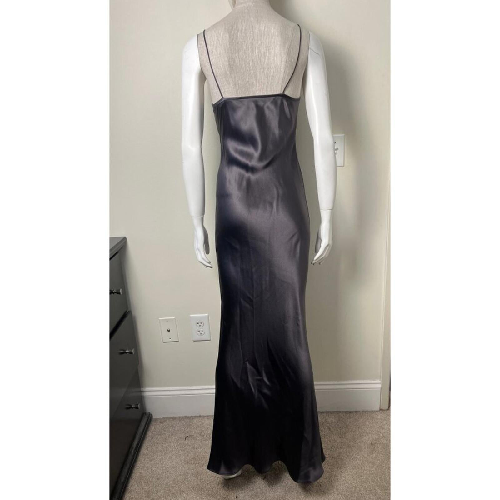 MARIA GRACHVOGAL LIQUID METAL METALLIC SLIP DRESS S