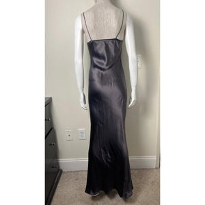 MARIA GRACHVOGAL LIQUID METAL METALLIC SLIP DRESS S