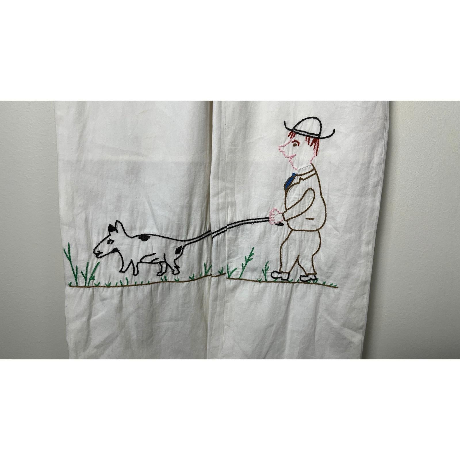 BODE Howdy Friends Chainstitch pants