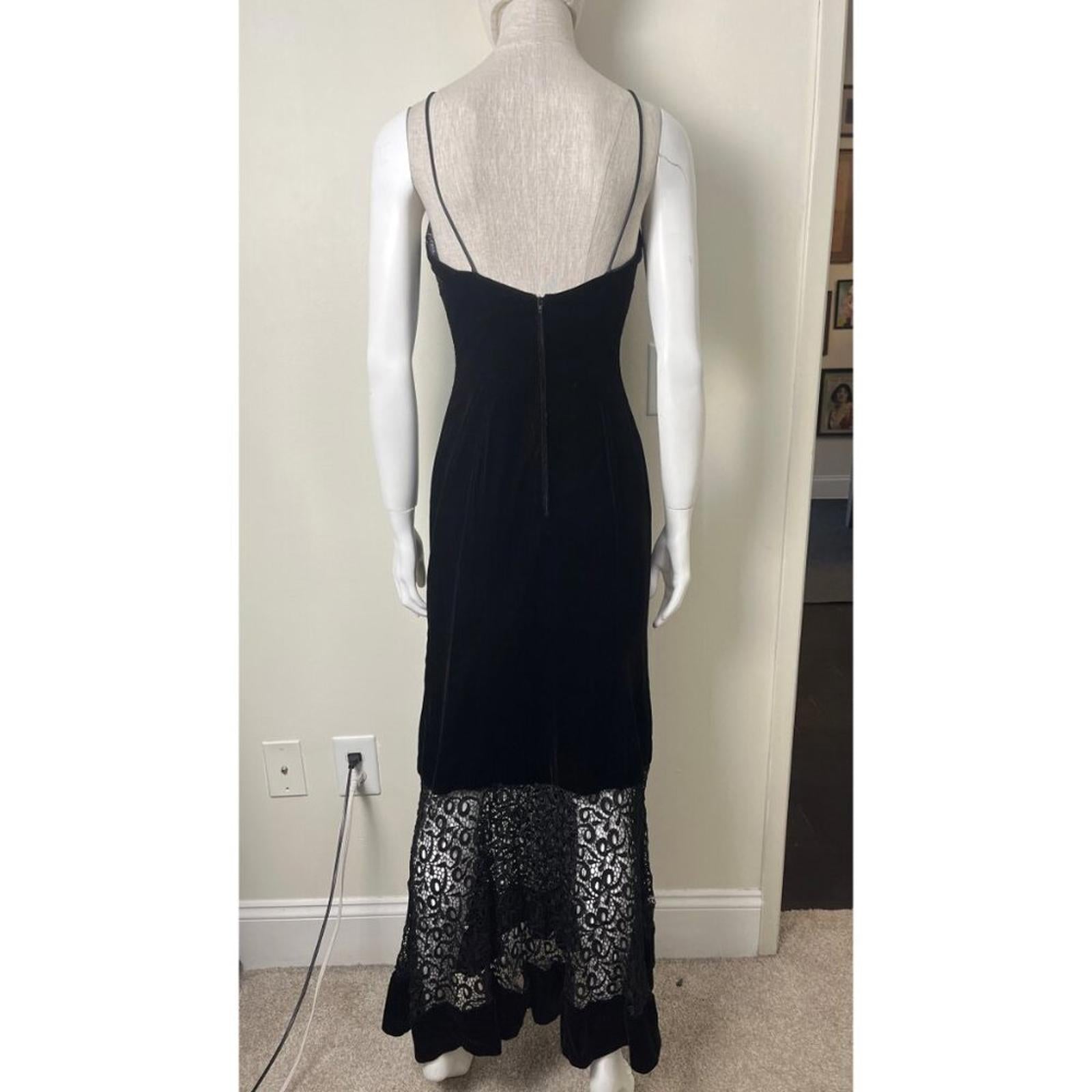 VINTAGE JESSICA MCCLINTOCK VELVET AND LACE STEVIE NICKS DRESS 6