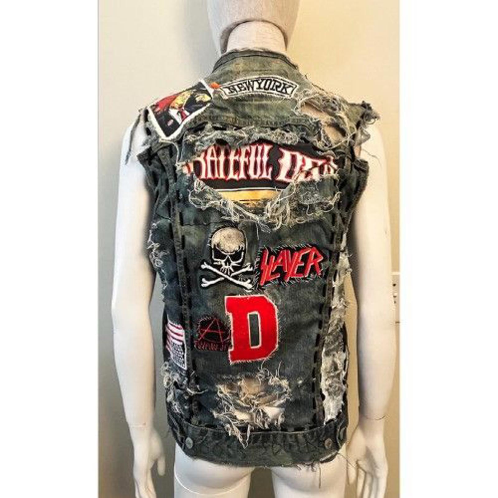 DREAM & DESTROY Destroyed Denim Vest