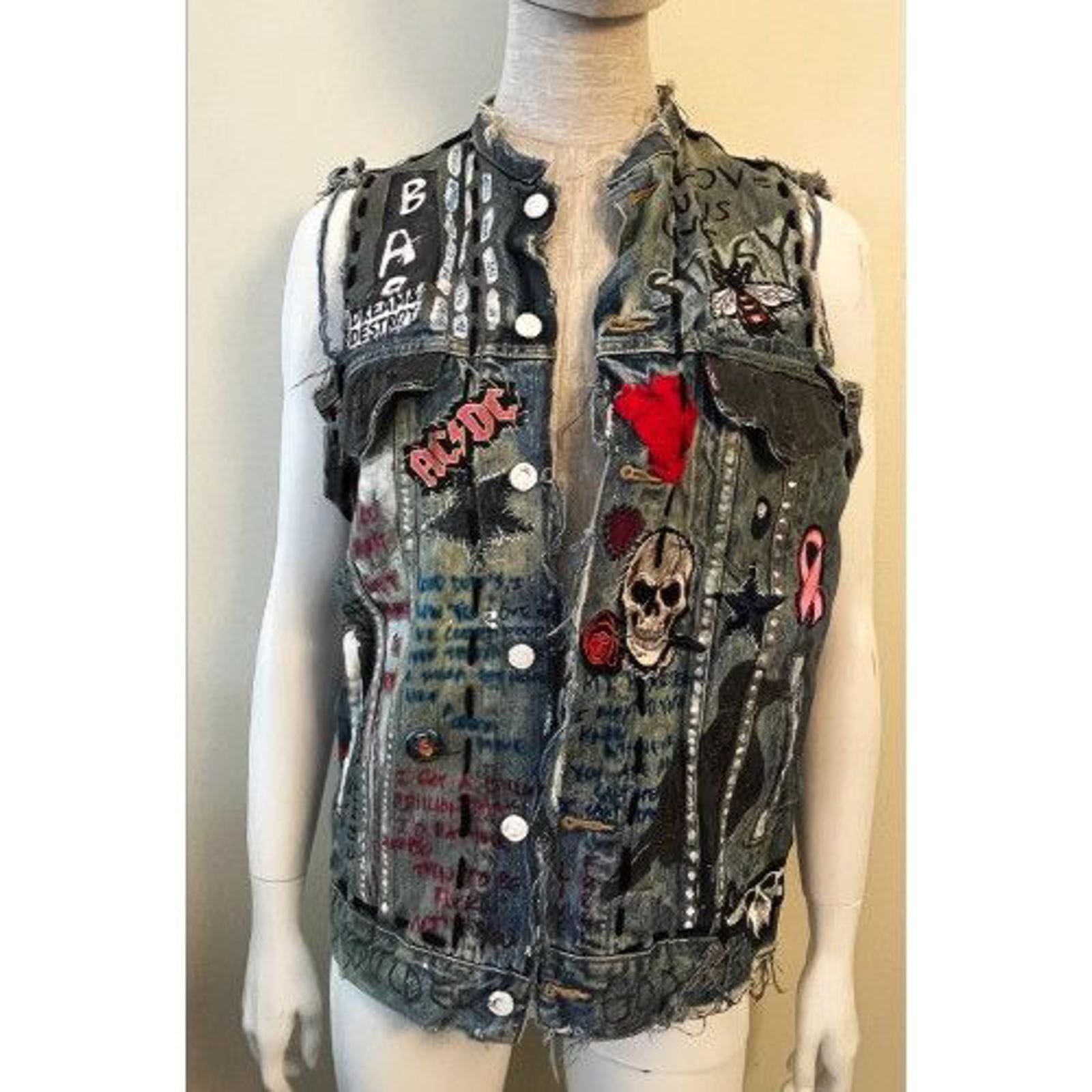 DREAM & DESTROY Destroyed Denim Vest