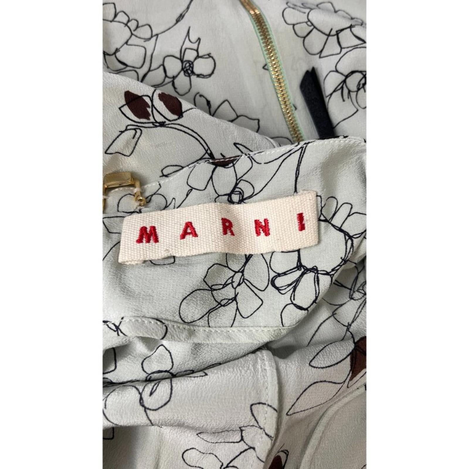 MARNI COLLECTION SILK FLORAL BLOUSE SMALL