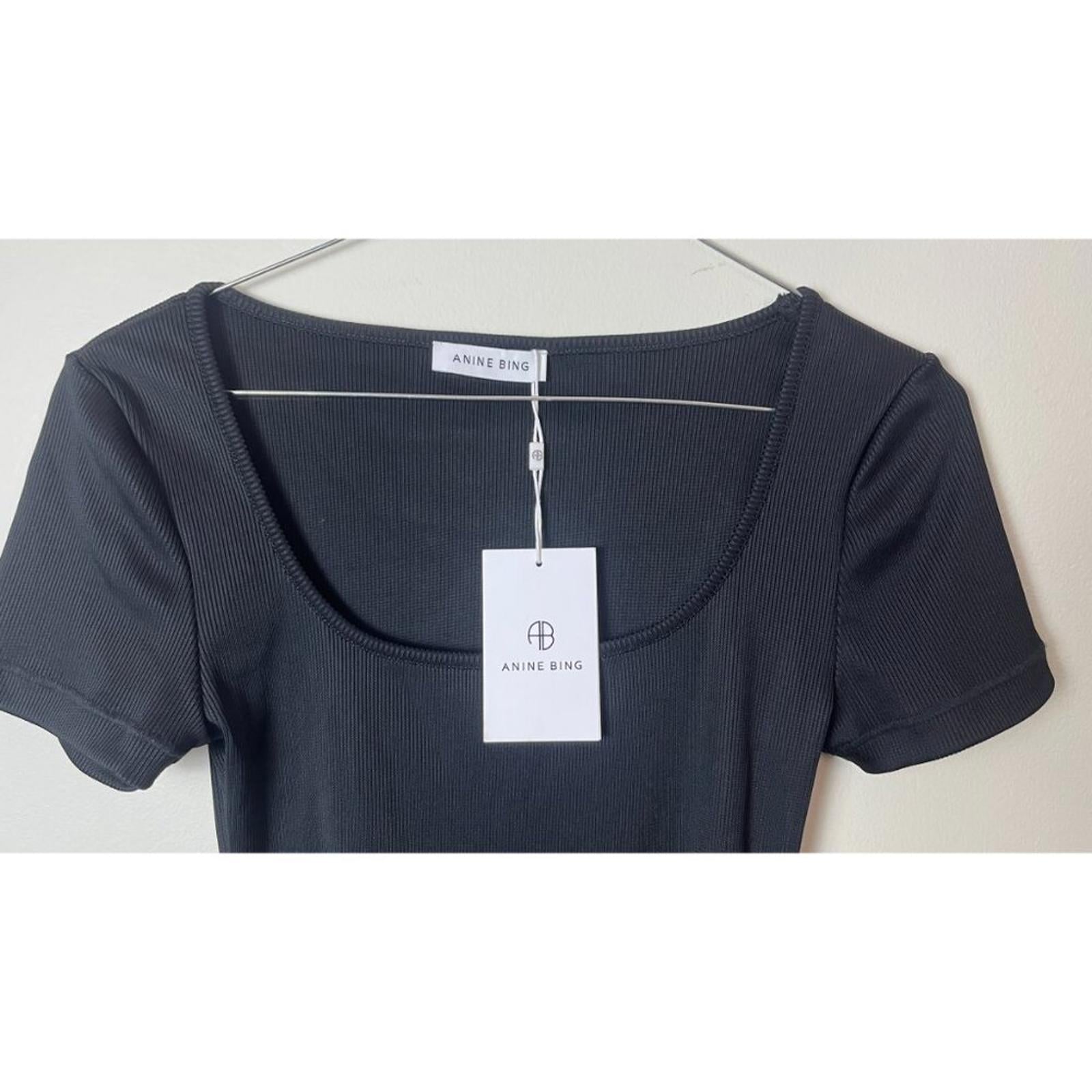 ANINE BING 'JANELLE' Black Bodysuit