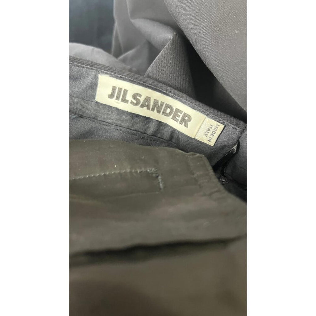 JIL SANDER BLACK TAILORED TAPERED DRESS PANTS  6