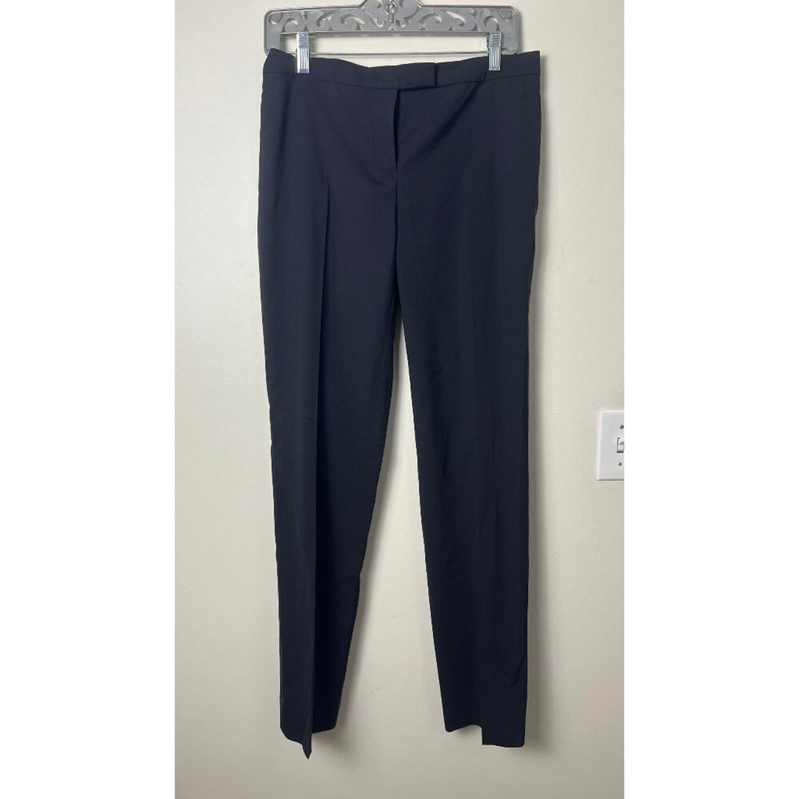 JIL SANDER BLACK TAILORED TAPERED DRESS PANTS  6