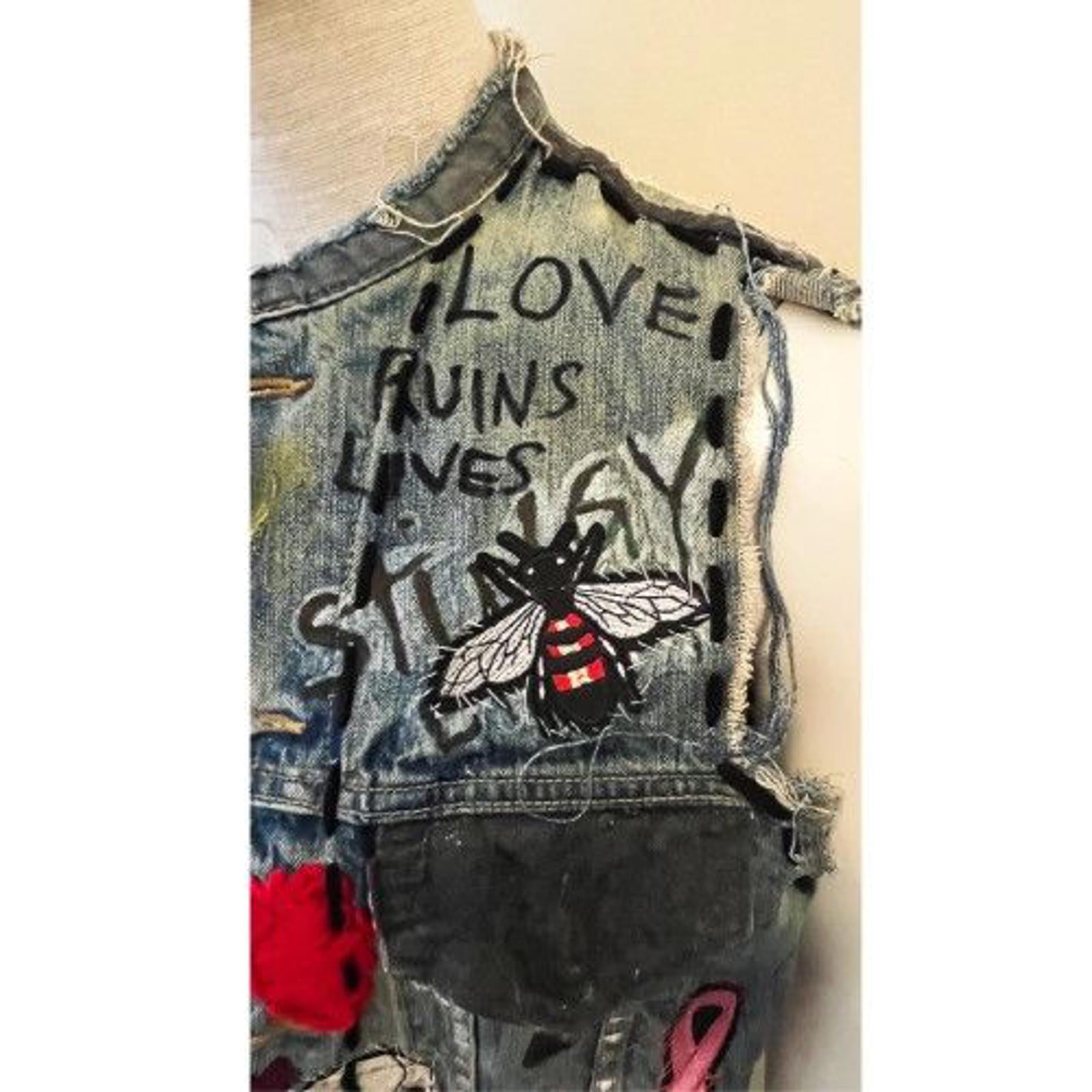 DREAM & DESTROY Destroyed Denim Vest